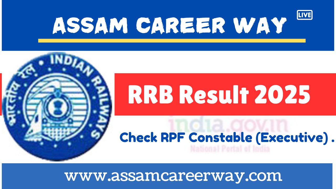RRB Result 2025 – Check RPF Constable (Executive