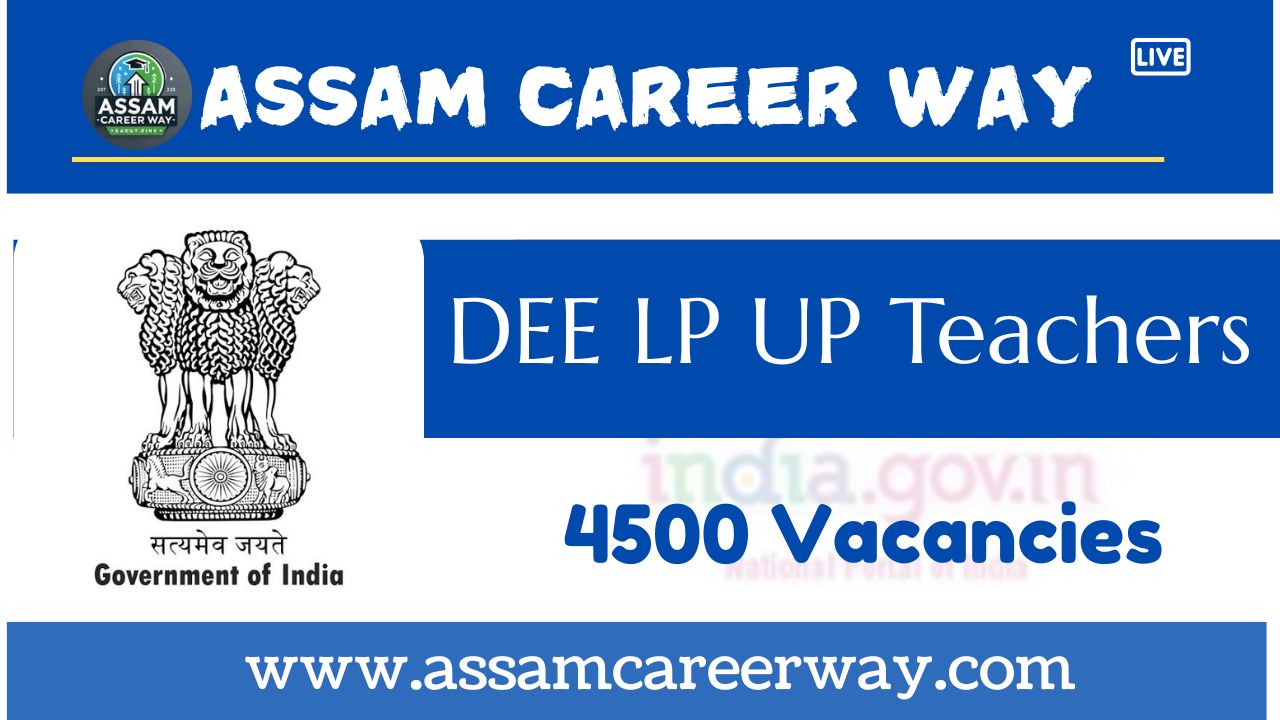 DEE LP UP Teacher Recruitment 2025 – Apply Online for 4500 Vacancies
