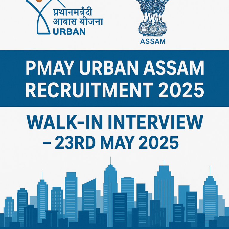 PMAY Urban Assam Recruitment 2025 – Apply for 9 Project Management Posts
