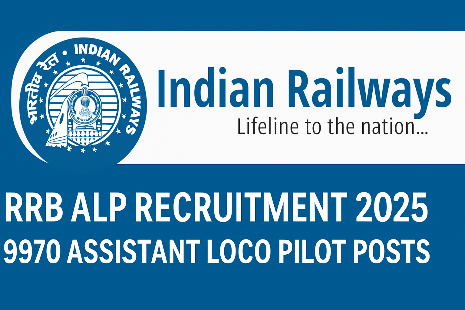 RRB ALP Recruitment 2025: Apply Online for 9970 Assistant Loco Pilot Vacancies Now!