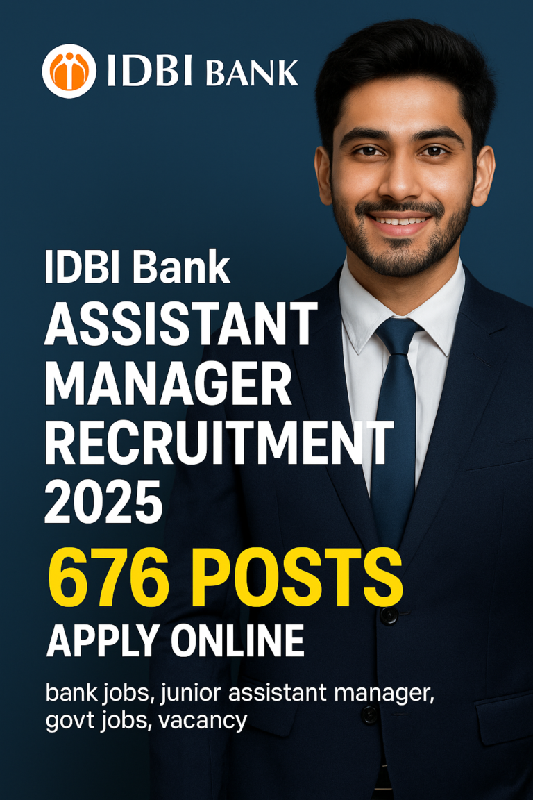 IDBI Bank Assistant Manager Recruitment 2025
