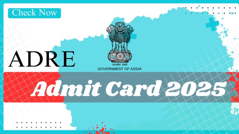 Assam Direct Recruitment Admit Card 2025 Notice