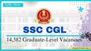 Official SSC CGL Recruitment 2025 notification banner for 14582 vacancies.