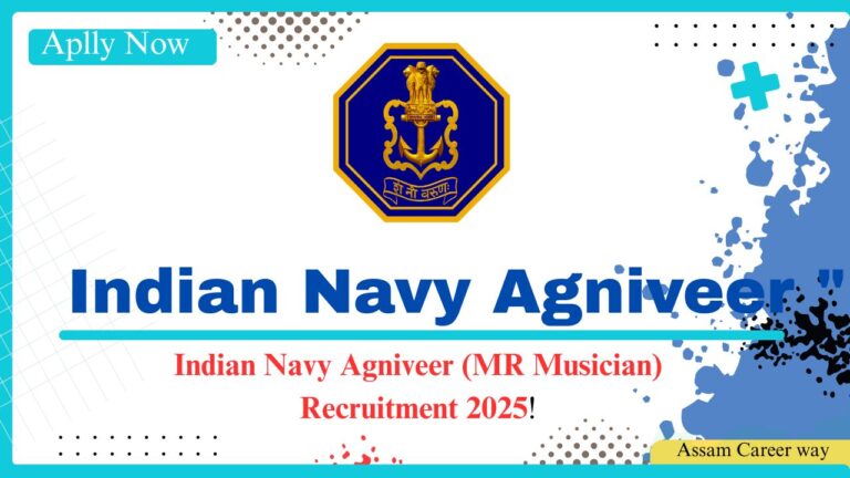 A group of Indian Navy Agniveer (MR Musician) candidates performing on wind instruments during a naval ceremony, dressed in white naval uniforms, with a naval ship in the background under a clear blue sky.