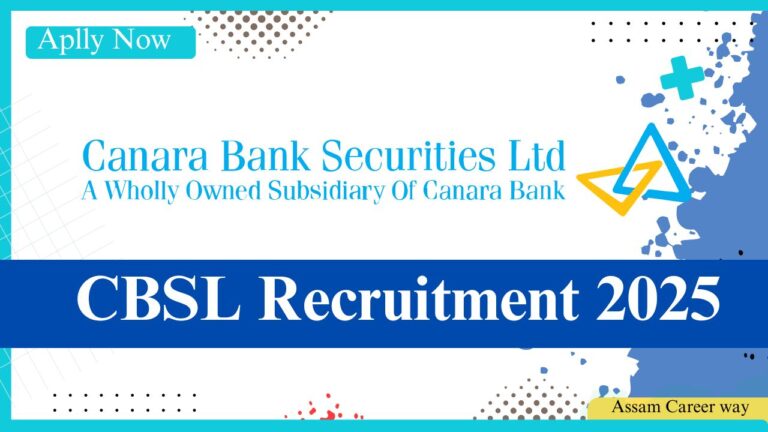 CBSL Recruitment 2025 – Apply Now for 50+ Finance & Stock Market Jobs at Canara Bank Securities Ltd."