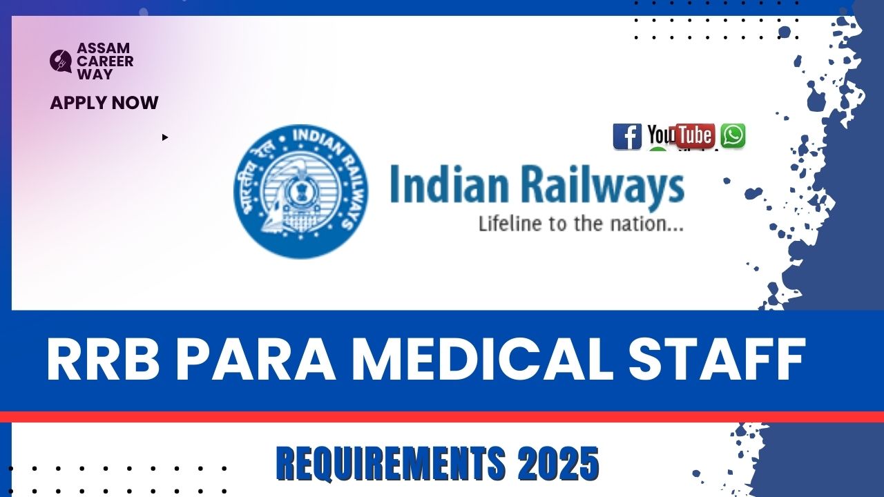 Apply online for RRB Para Medical Staff Recruitment 2025