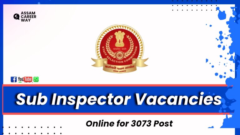 SSC CPO Recruitment 2025 – 3073 Sub Inspector Posts, Online Apply