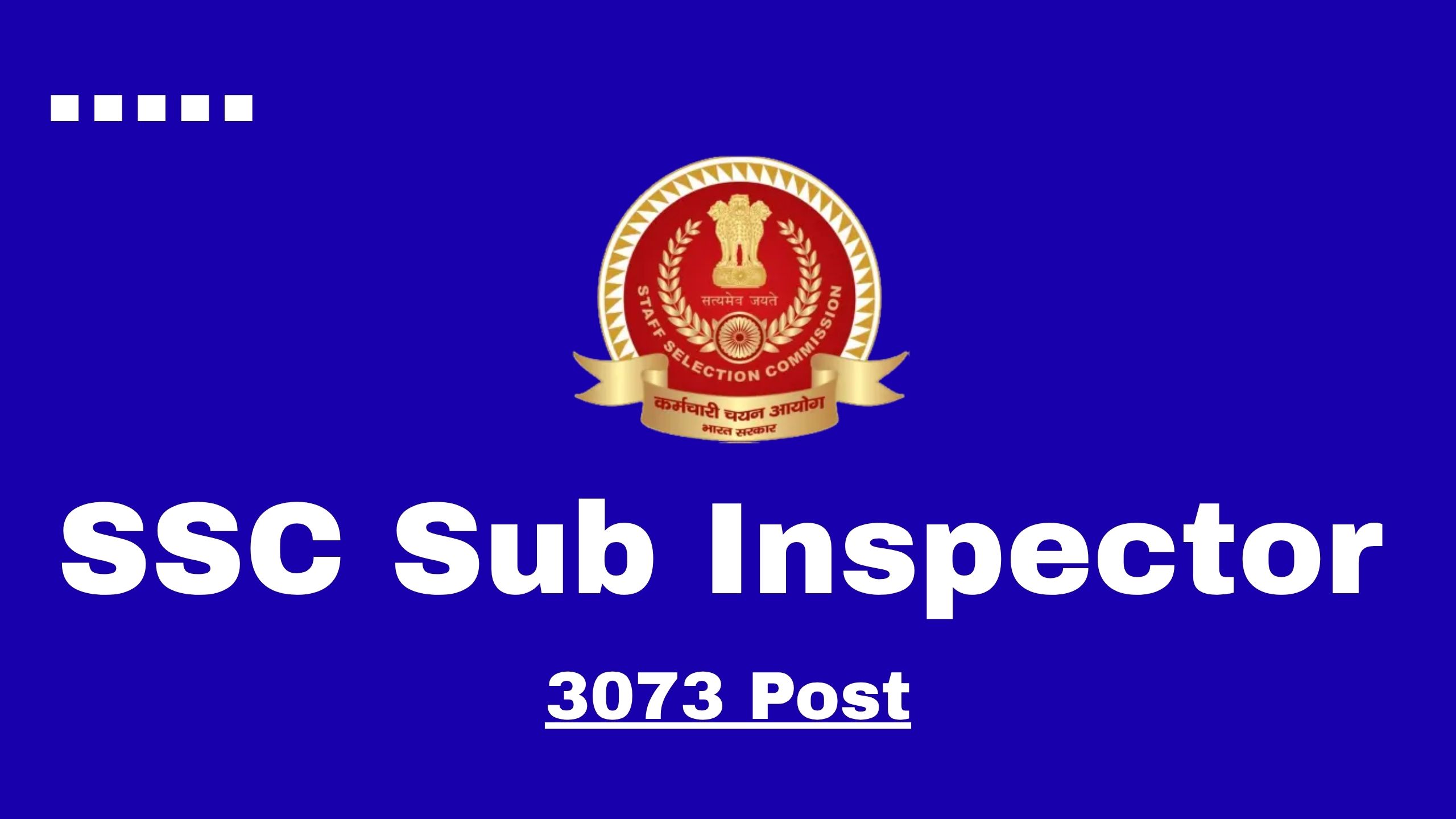 SSC CPO Recruitment 2025 – Apply Online for 3073 Sub Inspector Posts | Delhi Police & CAPF Vacancy