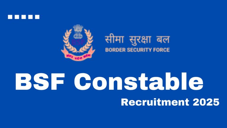 BSF Constable Recruitment 2025 – Apply Online for 391 GD Posts (Sports Quota), Notification & Eligibility